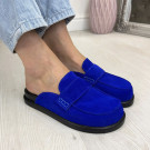 Сабо клоги жіночі замшеві. Колір електрик